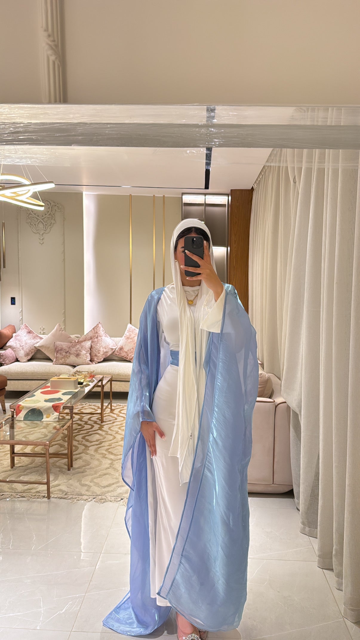 Sky Blue Kaftan (3 Piece Set)